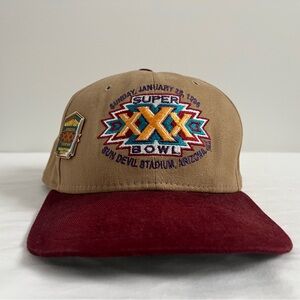Vintage Super Bowl XXX Hat with Enamel Pin – Rare Collectible